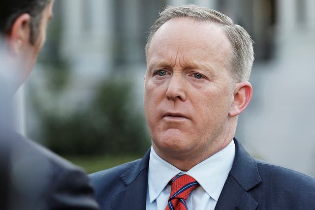 White House press secretary Sean Spicer apologises during an interview for saying Adolf Hitler did not use chemical weapons
