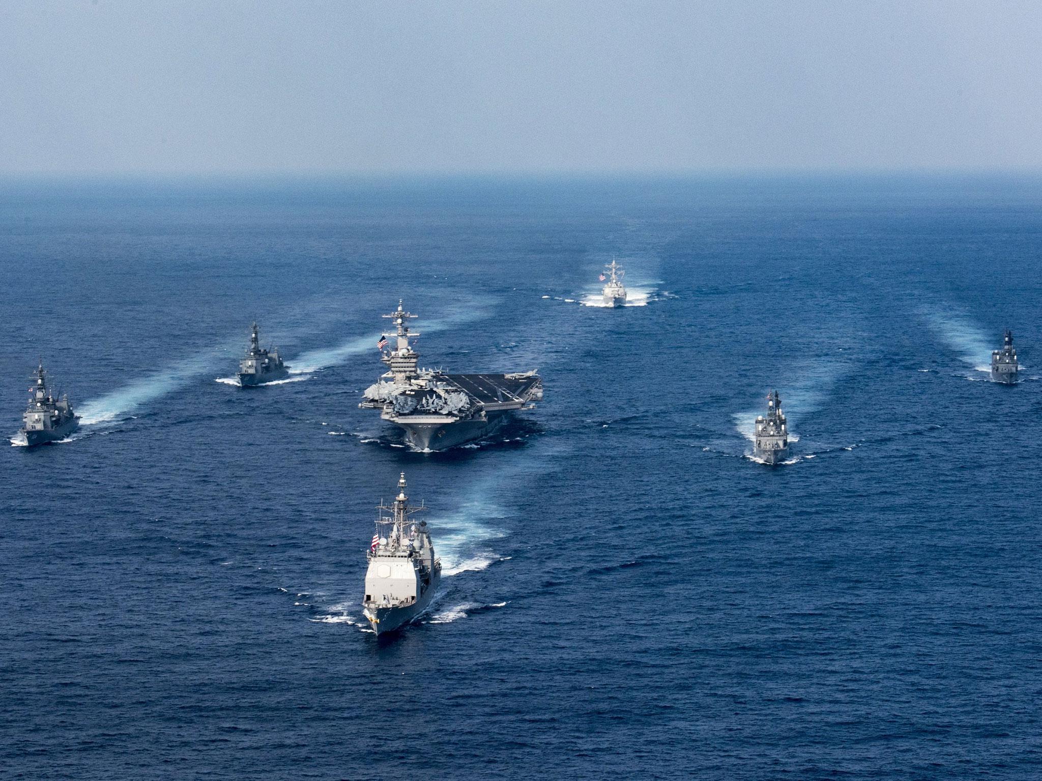 The US fleet being sent to North Korean waters
