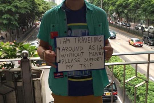 There has been an increase in westerners begging to fund trips around Asia