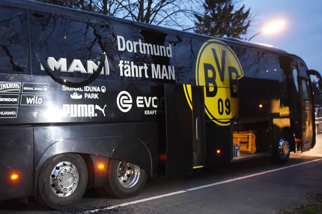 Three pipe bombs were set off as Dortmund's bus passed by ahead of the side's Champions League quarter-final against Monaco