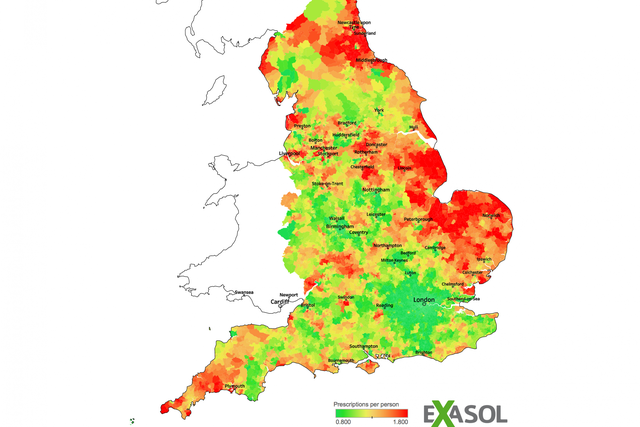 North East prescribes twice the number of antidepressants per person as the South East and London