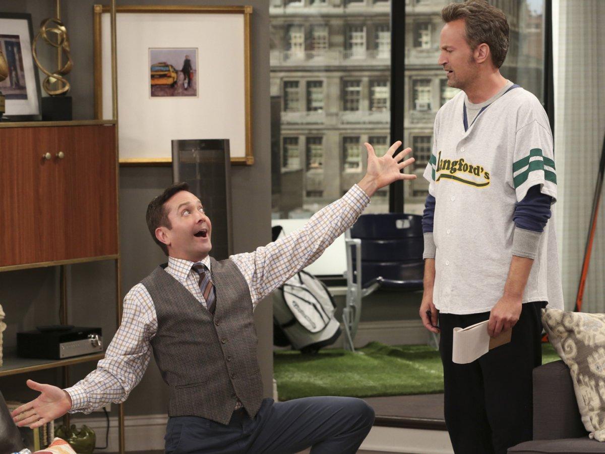 Thomas Lennon, left, and Matthew Perry star on CBS's "The Odd Couple."