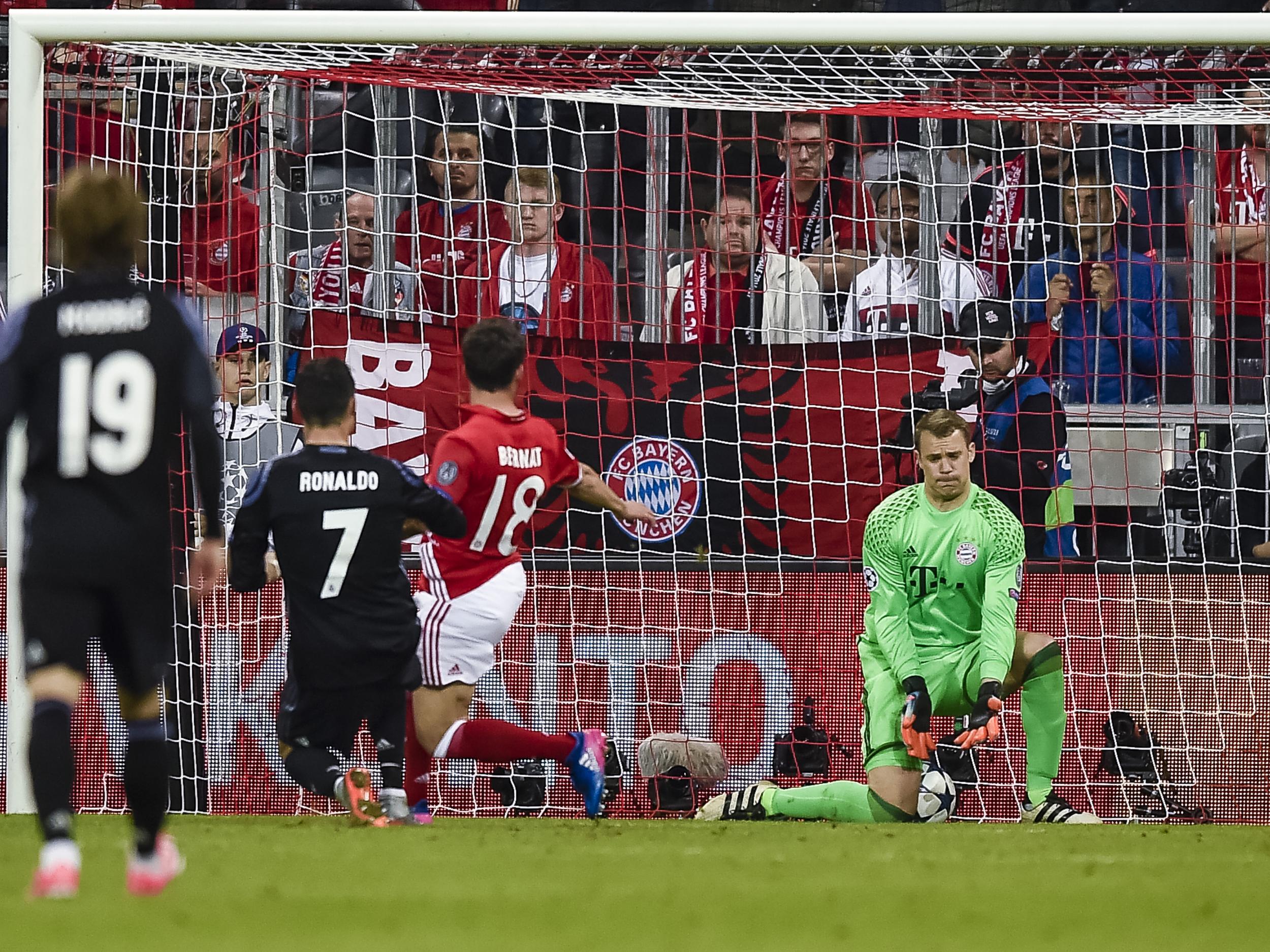 Ronaldo's second goal was squeezed under the legs of Neuer