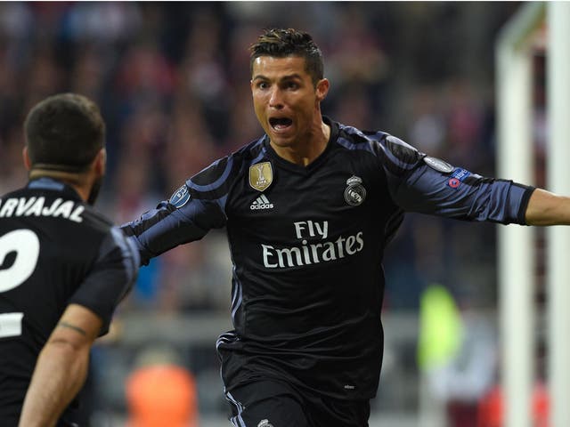 Ronaldo's second goal against Bayern was his 100th in European competition