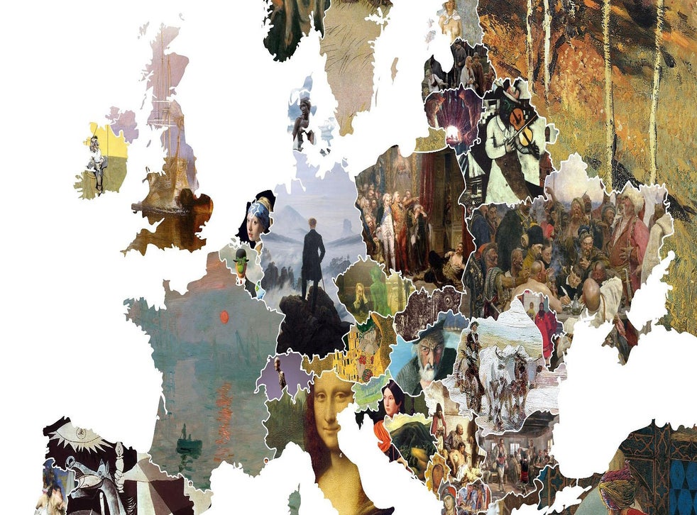 A map of Europe by each nation's most iconic artwork | indy100 | indy100