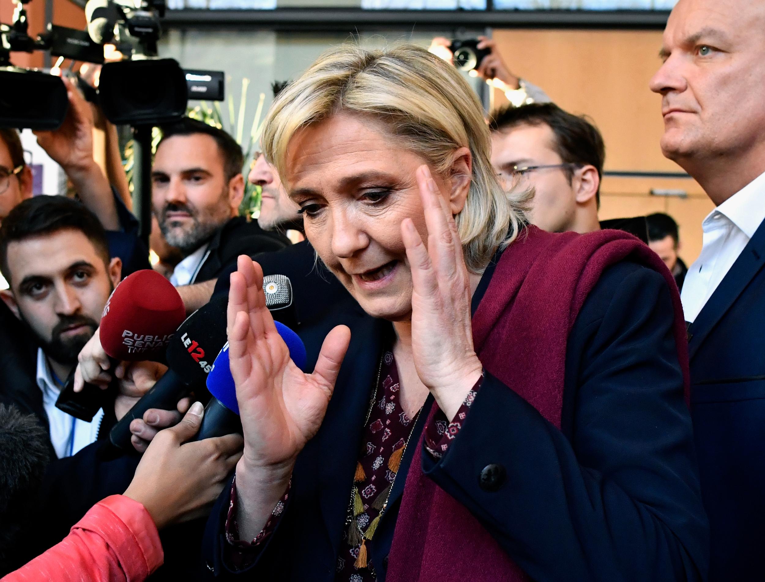 Ms Le Pen gave no detail and did not say why she believed one such group was responsible for the attack