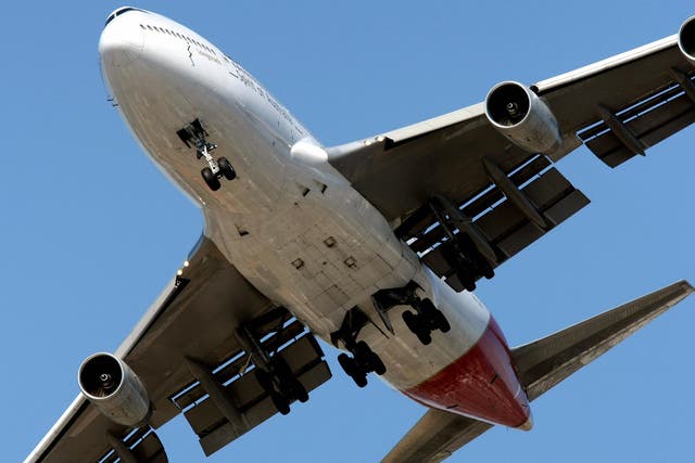 A Qantas Boeing 747 takes off from Melbourne's Tullamarine International Airport