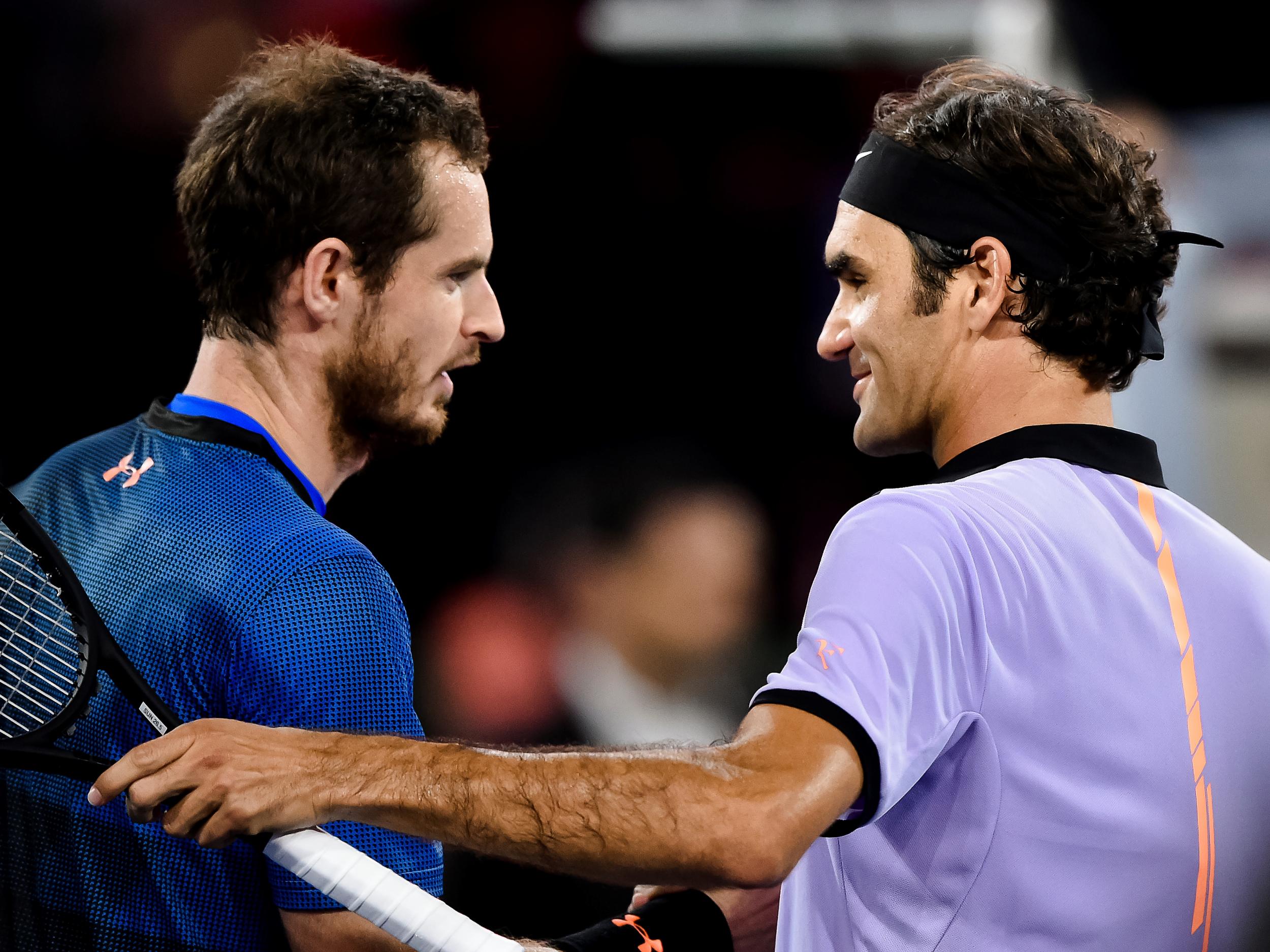 Murray made his return in an exhibition match against Federer