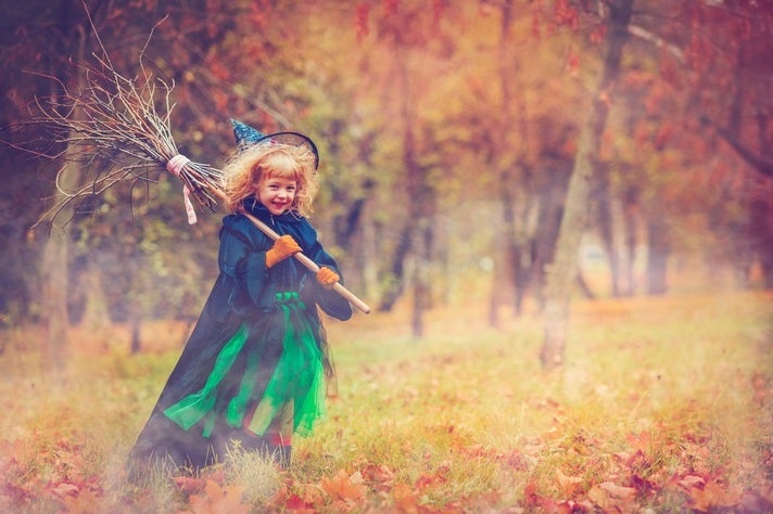 Swedish children dress up as witches and collect sweets at Easter