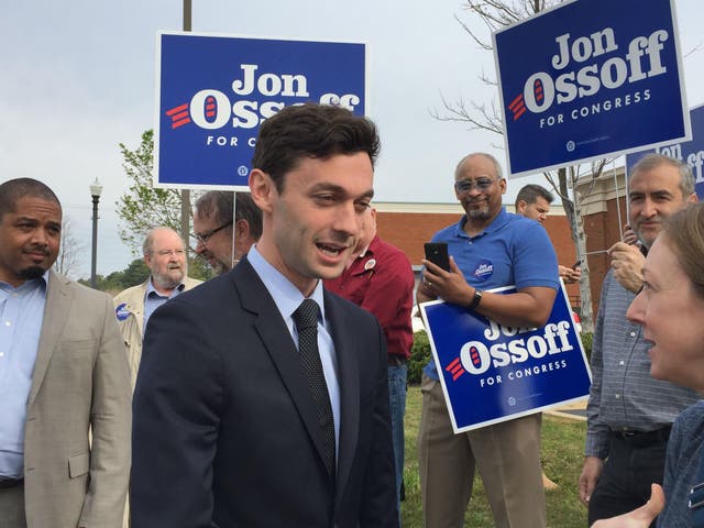 Jon Ossoff meets supporters in Johns Creek in the week before election day