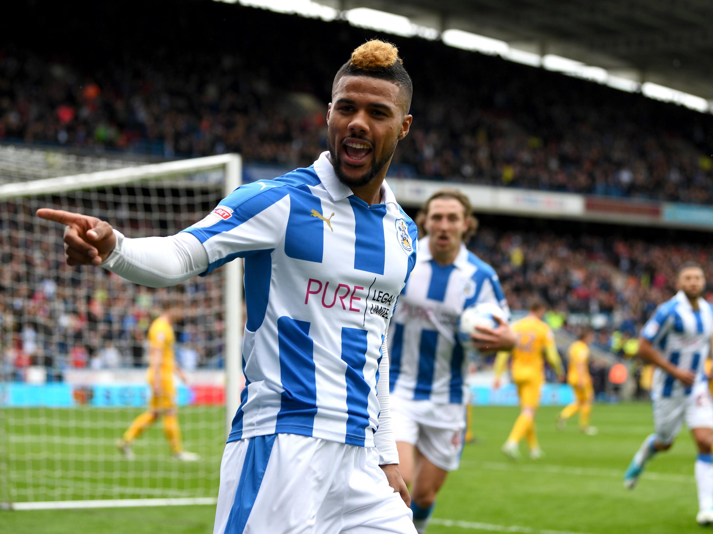 Elias Kachunga gave play-off chasing Huddersfield the lead