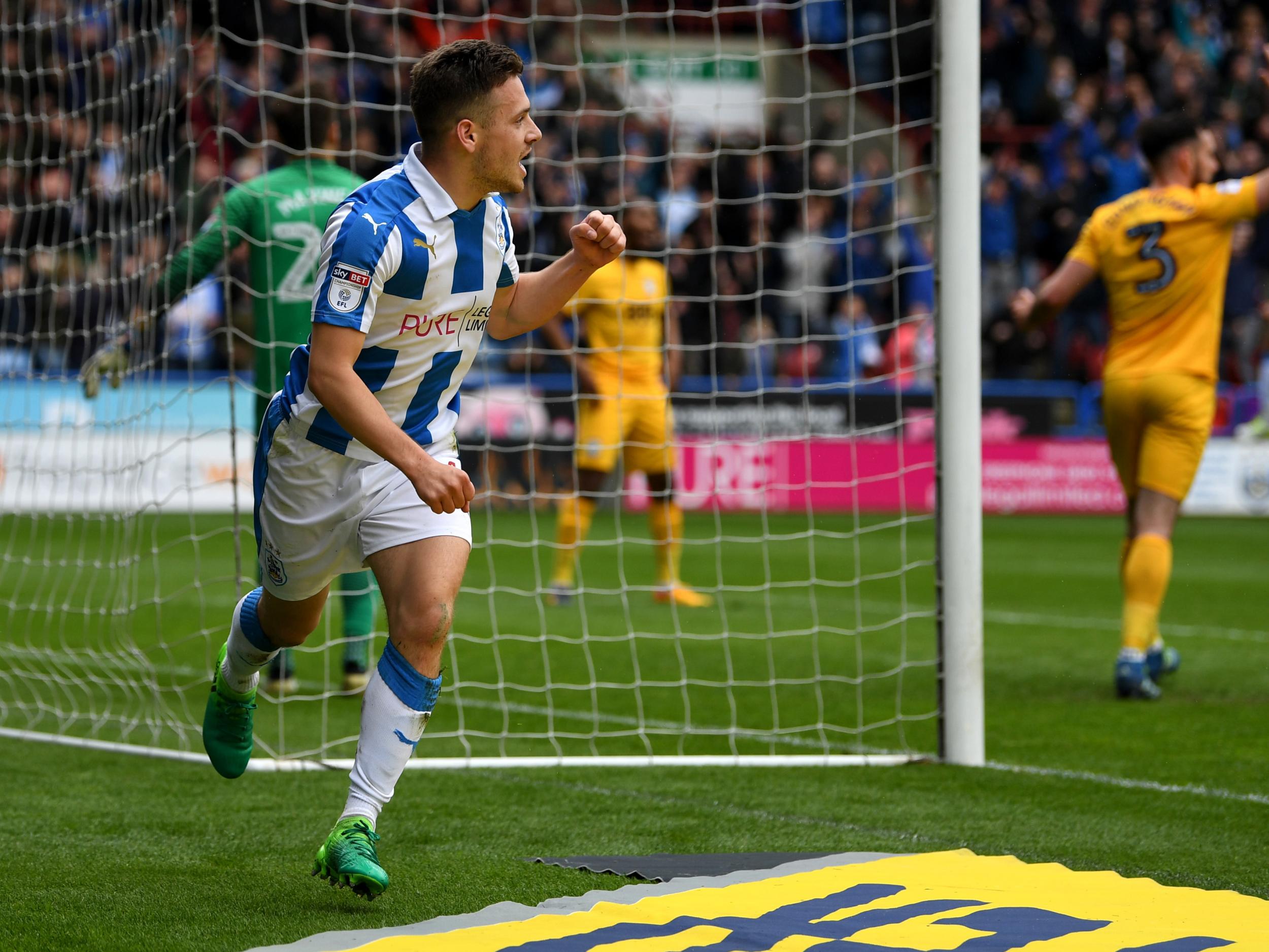 Jack Payne scored Huddersfield's second from a tight angle