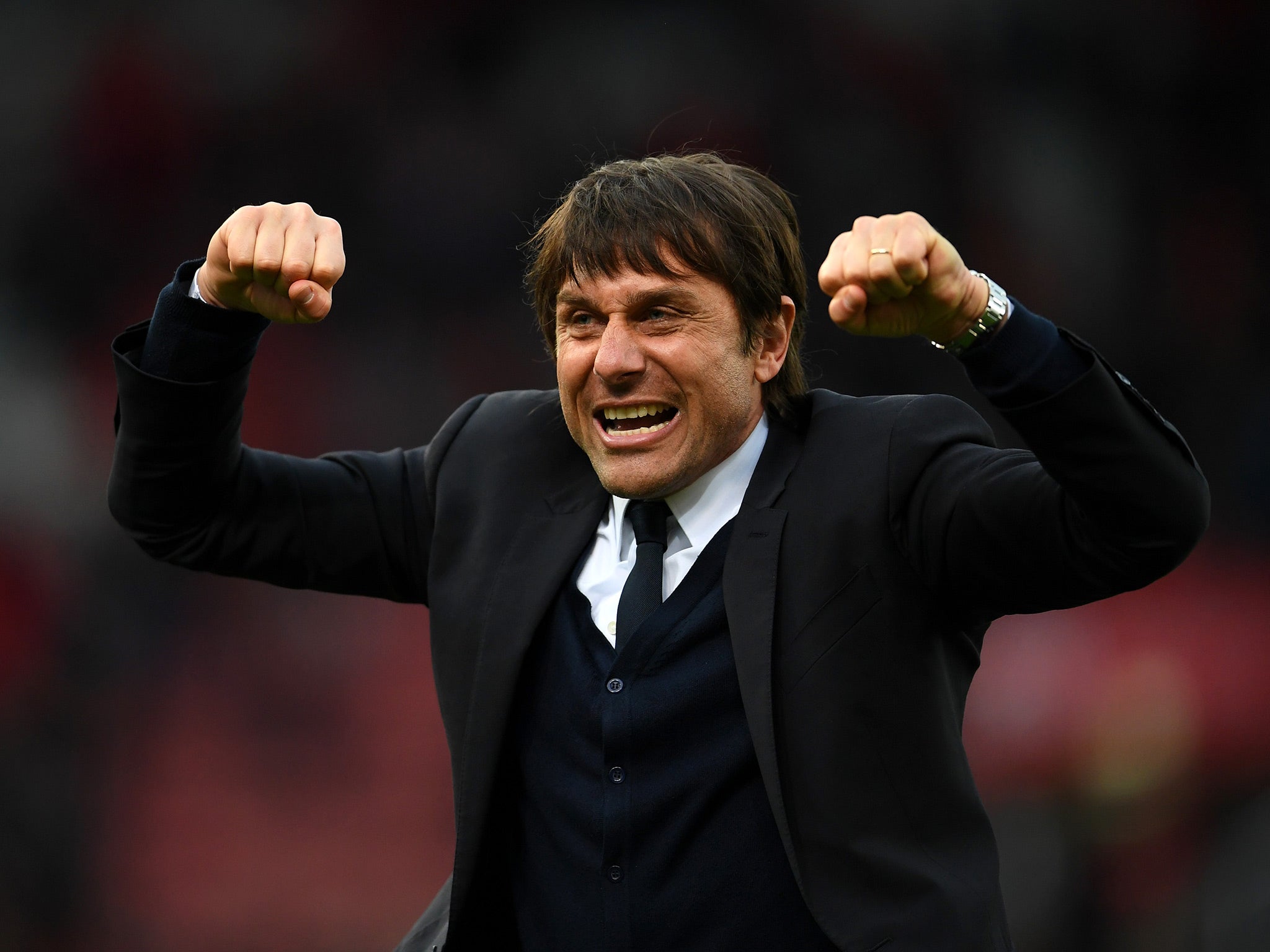 Antonio Conte has celebrated his side's victories wildly at times