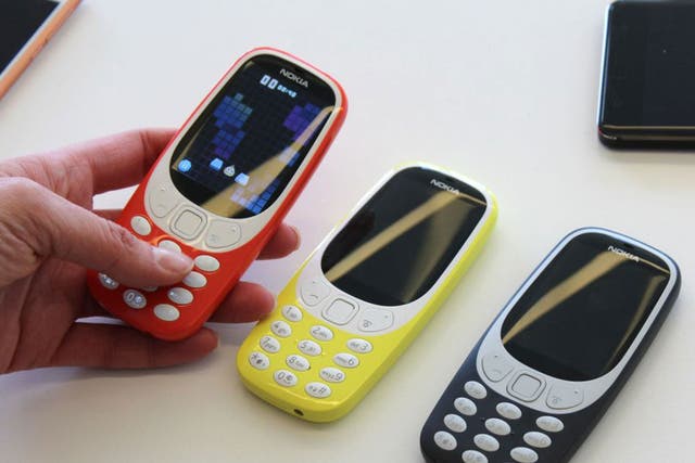 The new version of the Nokia 3310, which was unveiled at the Mobile World Congress (MWC) in Barcelona earlier this year