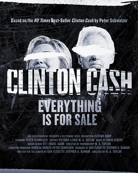 Bannon funded ’Clinton Cash’, a film in which Hillary and Bill are described as ‘the two single biggest grifters ever to run for president’
