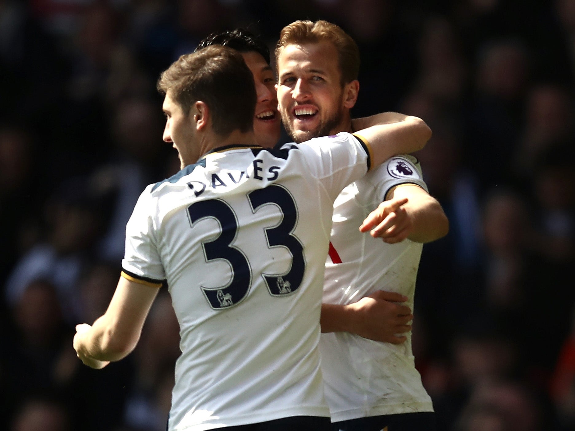 Kane celebrated his return to the first team with Spurs' third goal