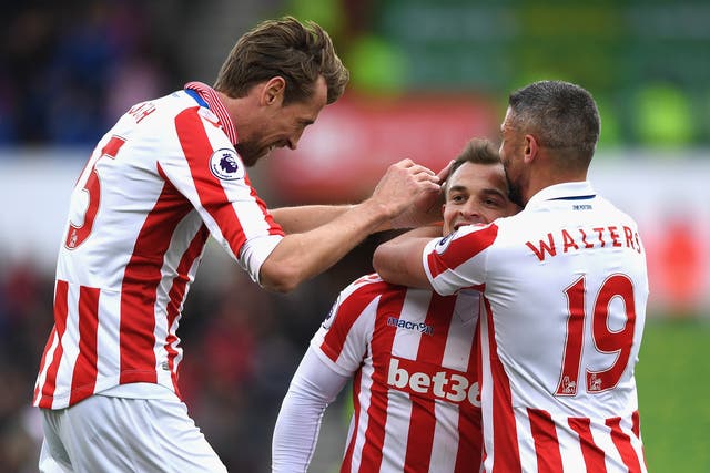 Xherdan Shaqiri scored a goal of the season contender to seal three points for the Potters