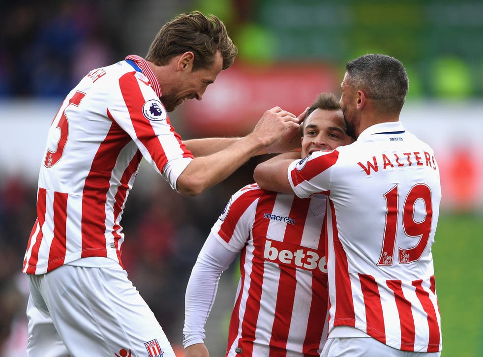 Xherdan Shaqiri scored a goal of the season contender to seal three points for the Potters