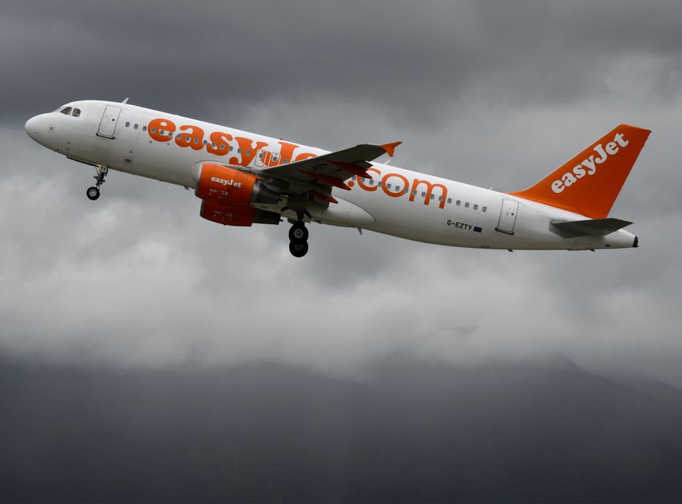 The Easyjet flight was on its way to London (file photo)
