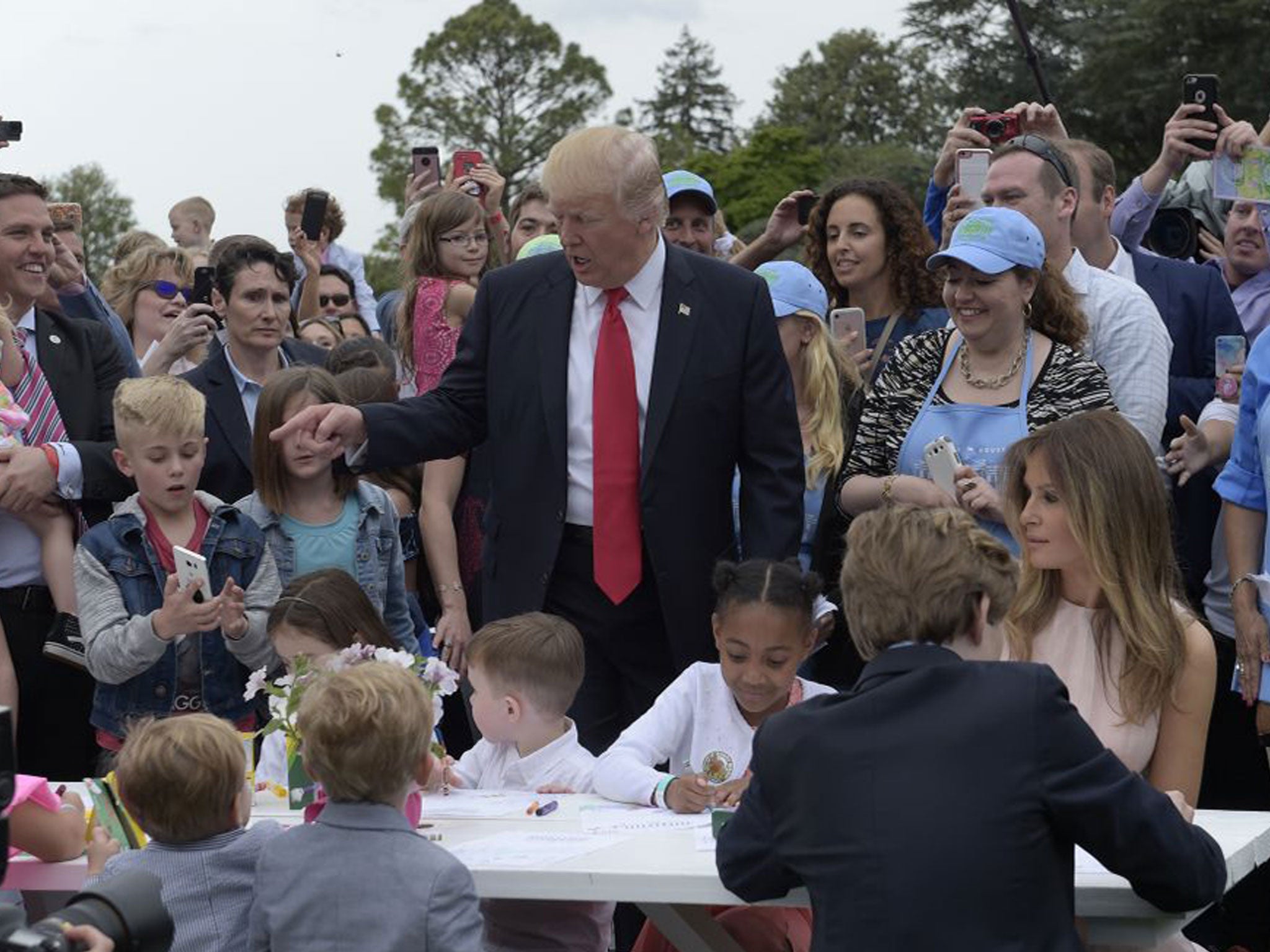 Donald Trump tells crowd of children at Easter Egg roll 'we will be stronger and bigger as a nation than ever before'