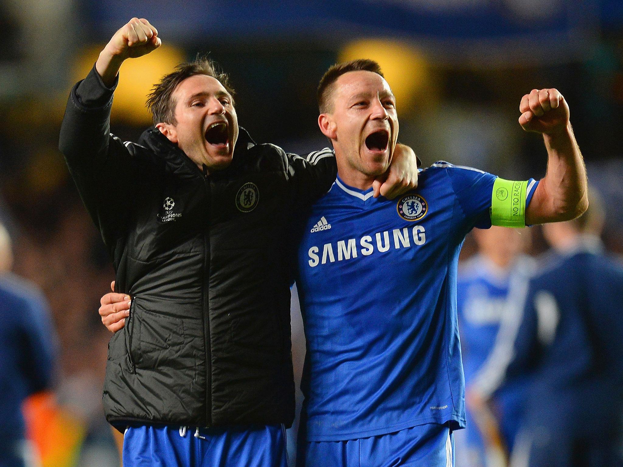 Frank Lampard (left) paid tribute to John Terry (right) after he announced his Chelsea departure