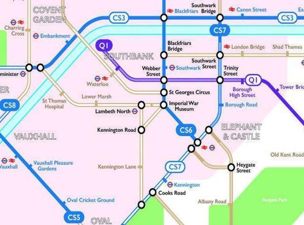 cycle lane map