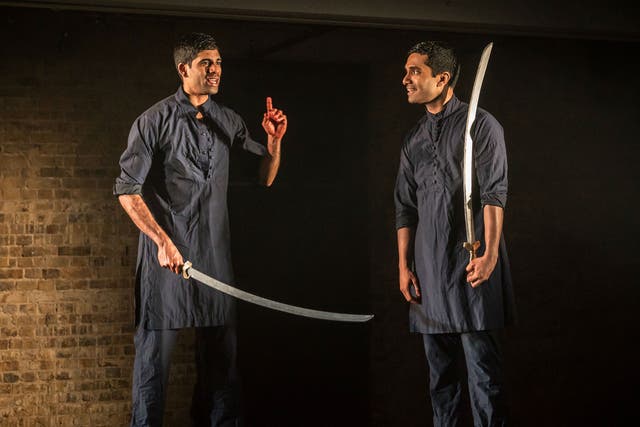 Darren Kuppman and Danny Ashok in 'Guards at the Taj' at the Bush Theatre