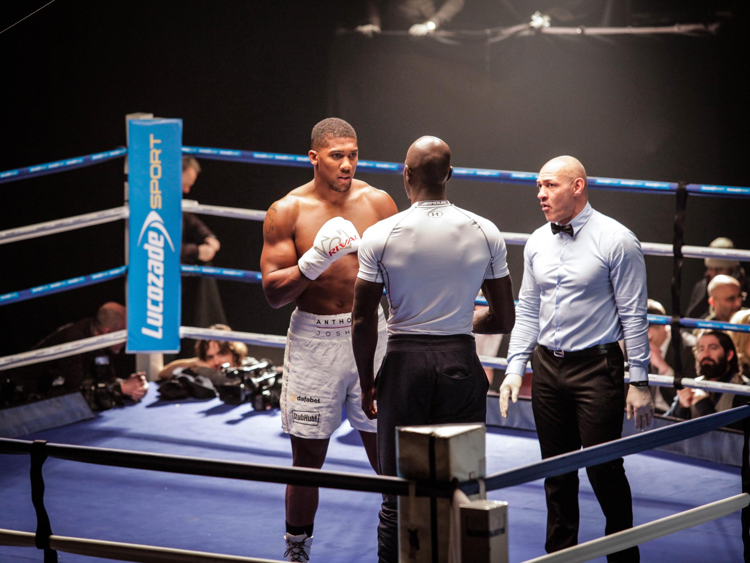 &#13;
Joshua on the set of the short film (Lucozade Sport)&#13;
