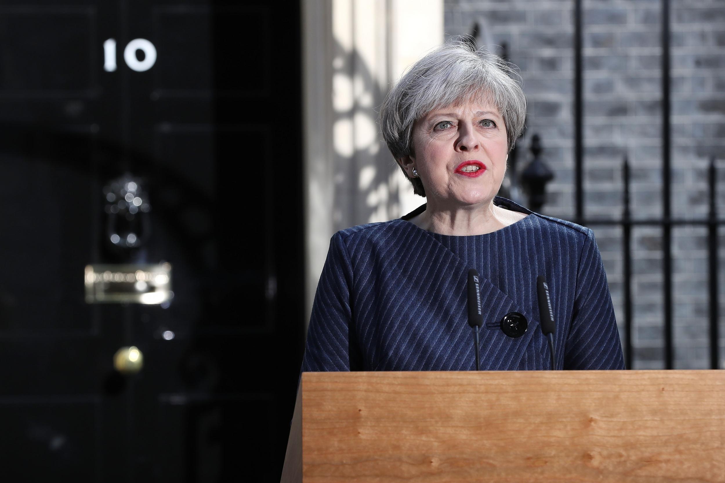 The Prime Minister said only an election would ensure both that her opponents cannot derail Brexit