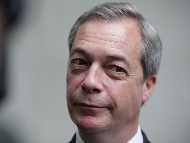 Former Ukip leader Nigel Farage