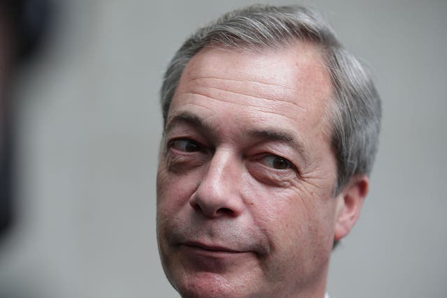Former Ukip leader Nigel Farage refused to rule out a return to frontline politics