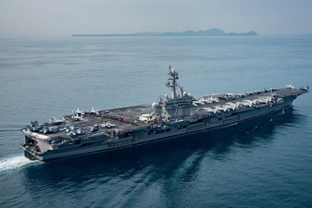 The USS Carl Vinson aircraft carrier was not travelling towards North Korea as the White House claimed it was