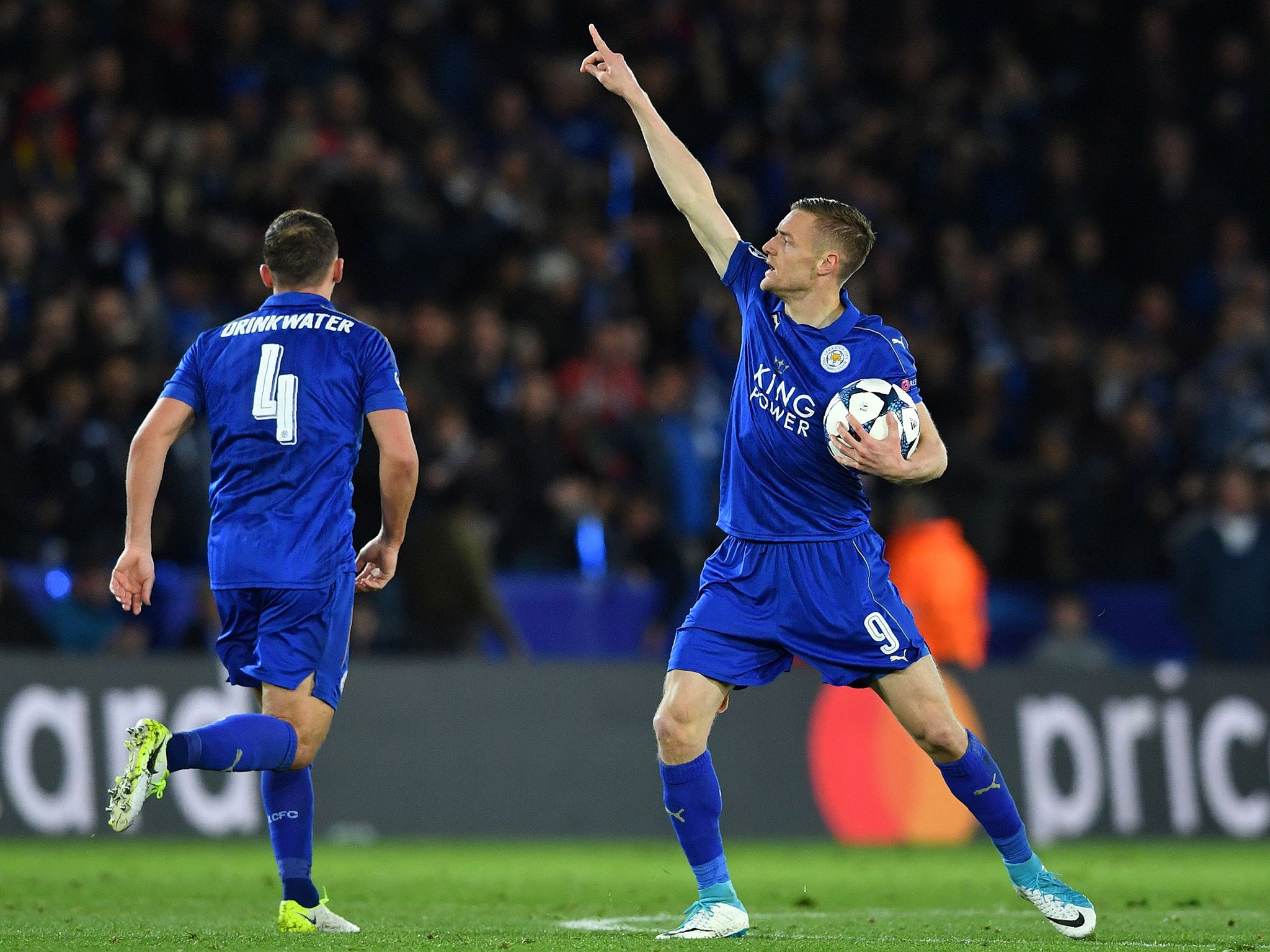 Jamie Vardy's strike gave Leicester faint hope