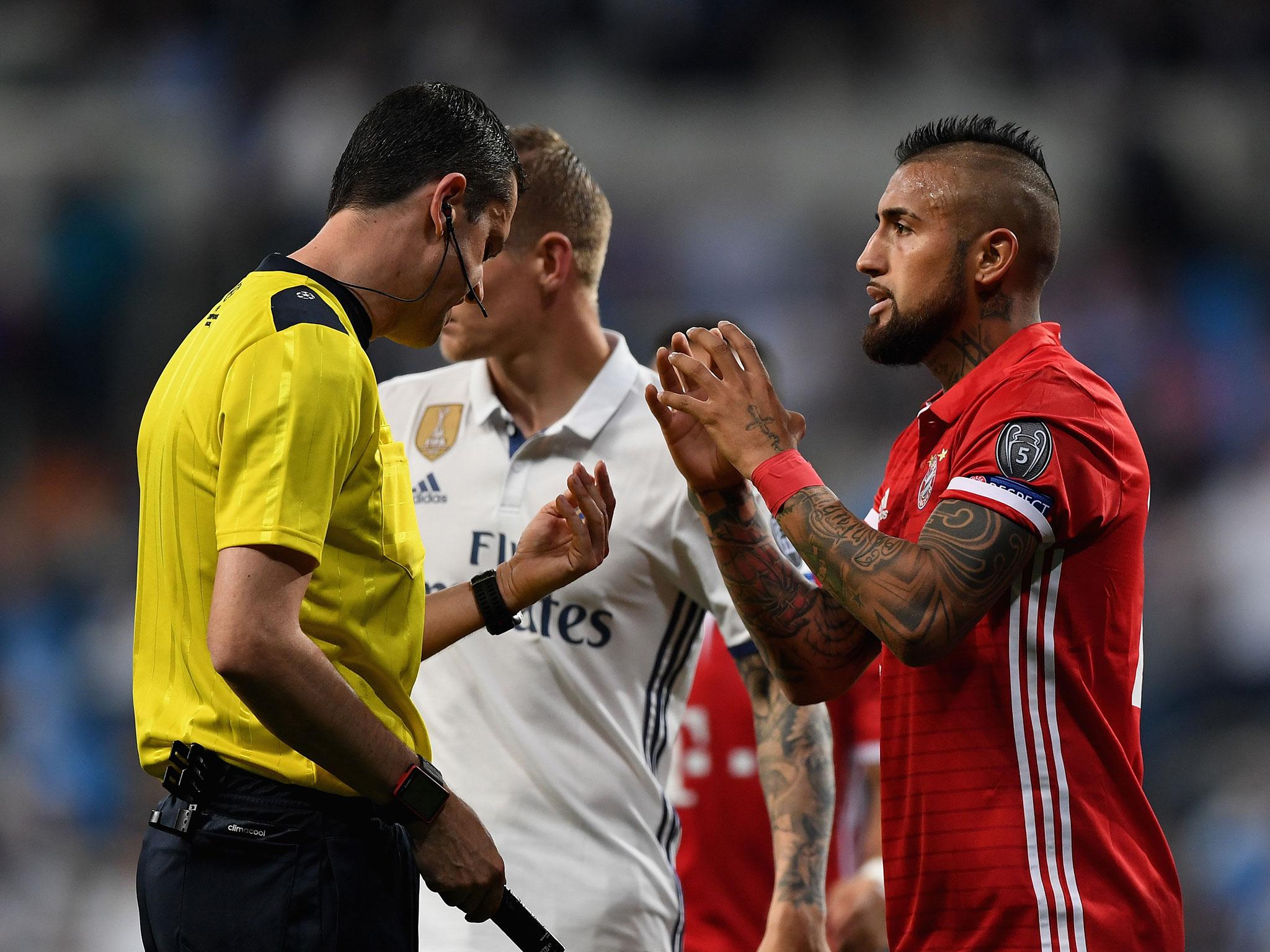 Arturo Vidal's red card was one of a number of controversial incidents