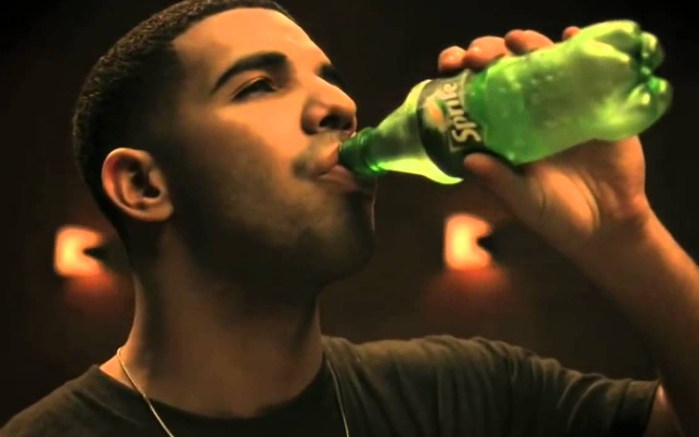 Drake in a commercial for Sprite