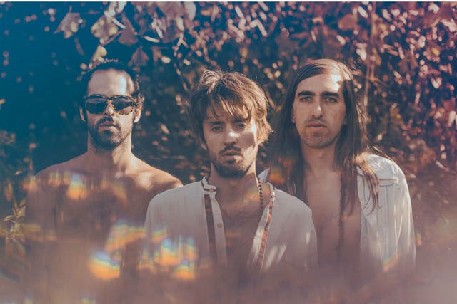 Graham Dickson, Sebastian Pringle and Gilbert Vierich of Crystal Fighters, who will headline Secret Garden Party  in July