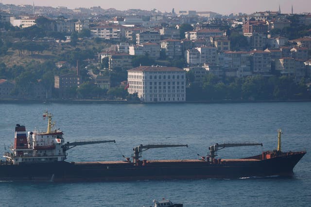 A Russian cargo ship en route to Turkey
