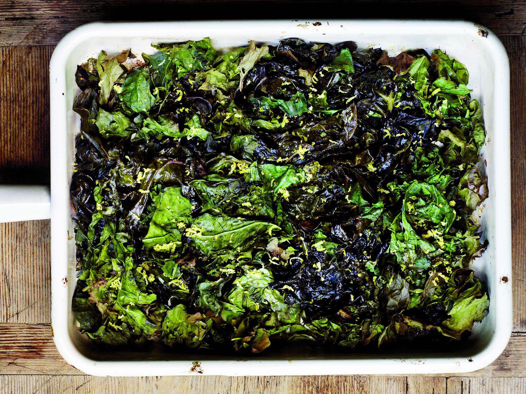 Jolly green oven: kale works a treat with a few usual suspects and lemon zest