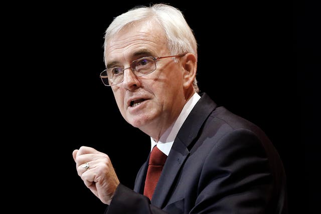 Shadow Chancellor John McDonnell will address Labour conference on Monday
