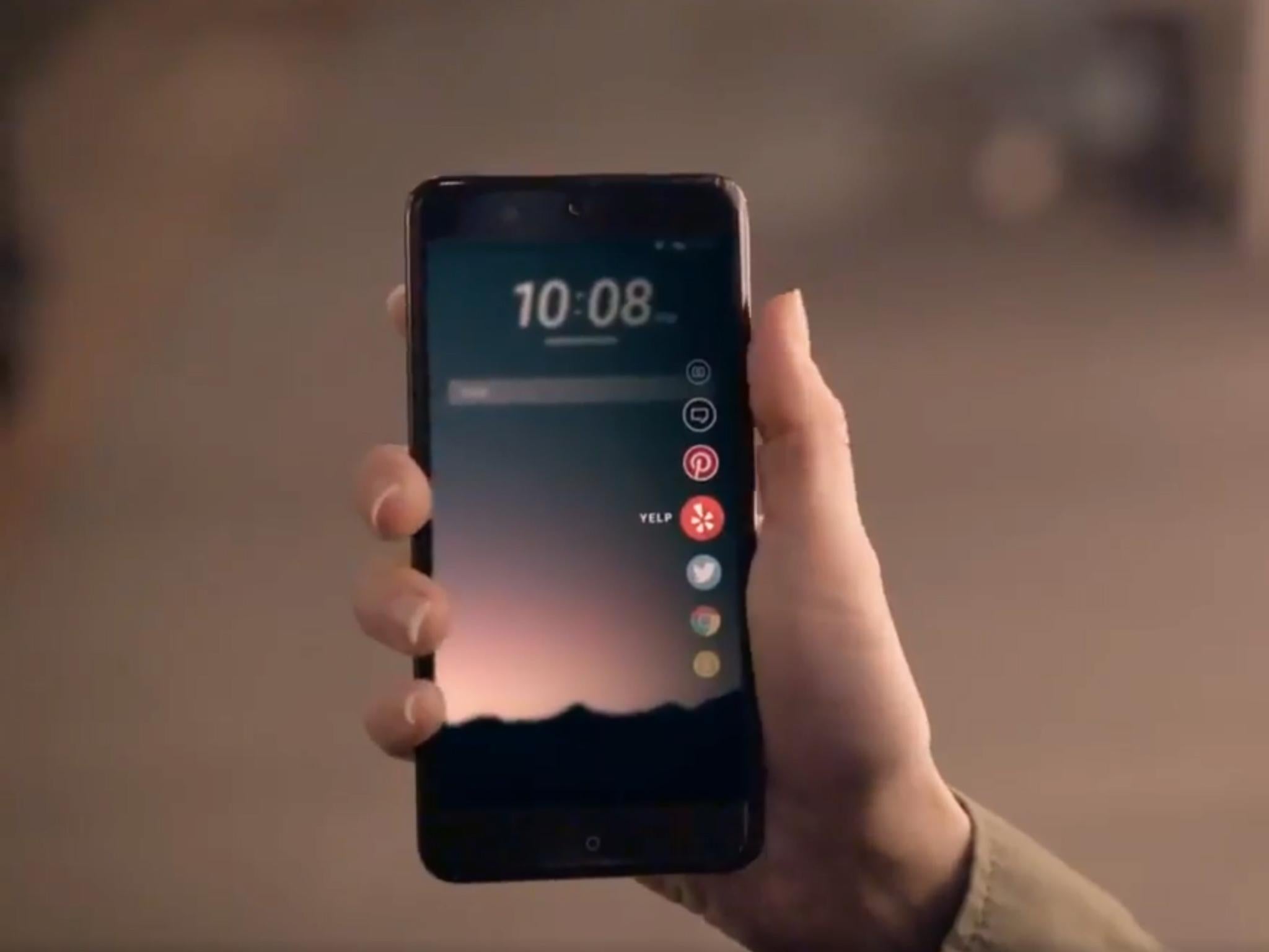 The unusual handset will be unveiled later this month