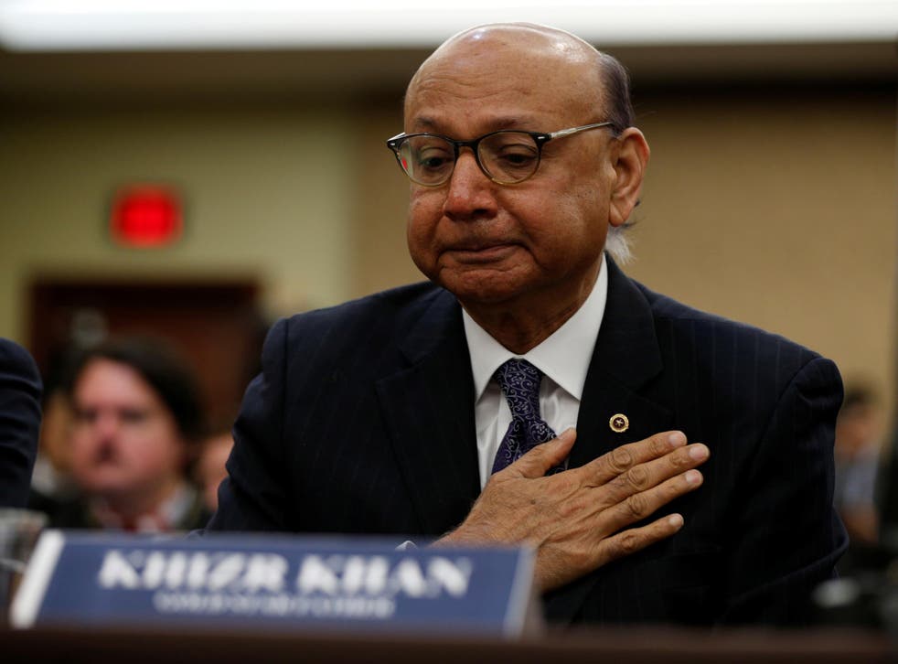 Khizr Khan, father of US Army Captain Humayun Khan who was killed in 2004 in Iraq