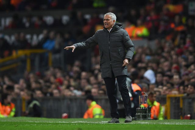 Mourinho barks instructions from the touchline