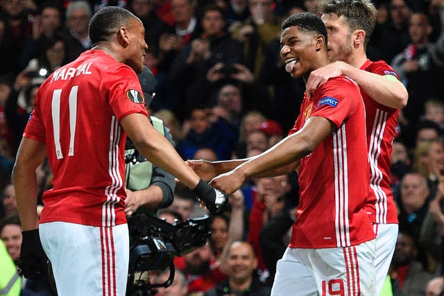 Rashford was the man of the moment once again for United