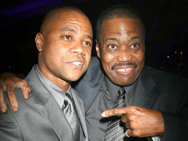 Cuba Gooding Sr, right, pictured with his son at the American Gangster premiere in New York, October 2007