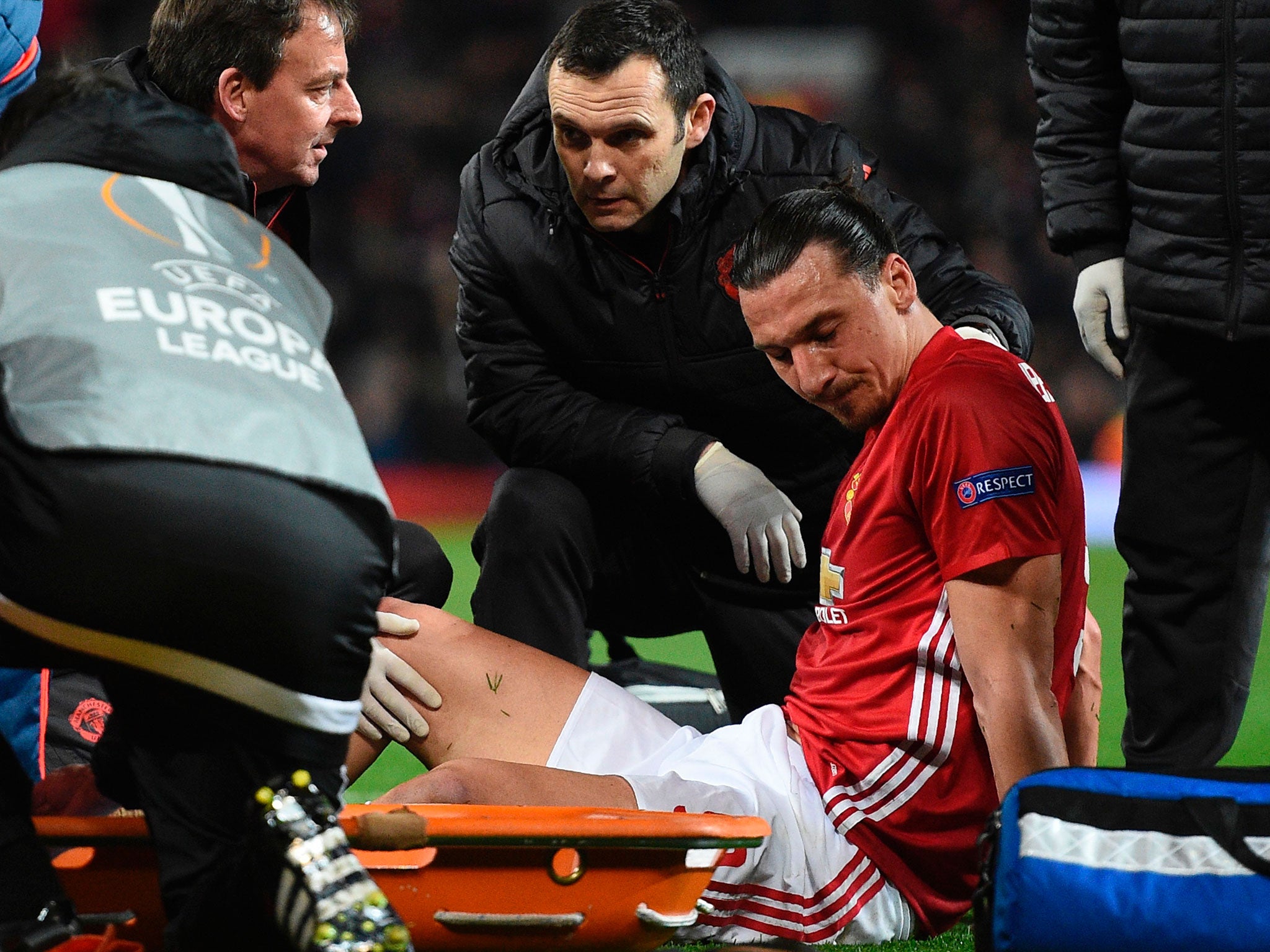 Ibrahimovic picked up the injury against Anderlecht in the Europa League
