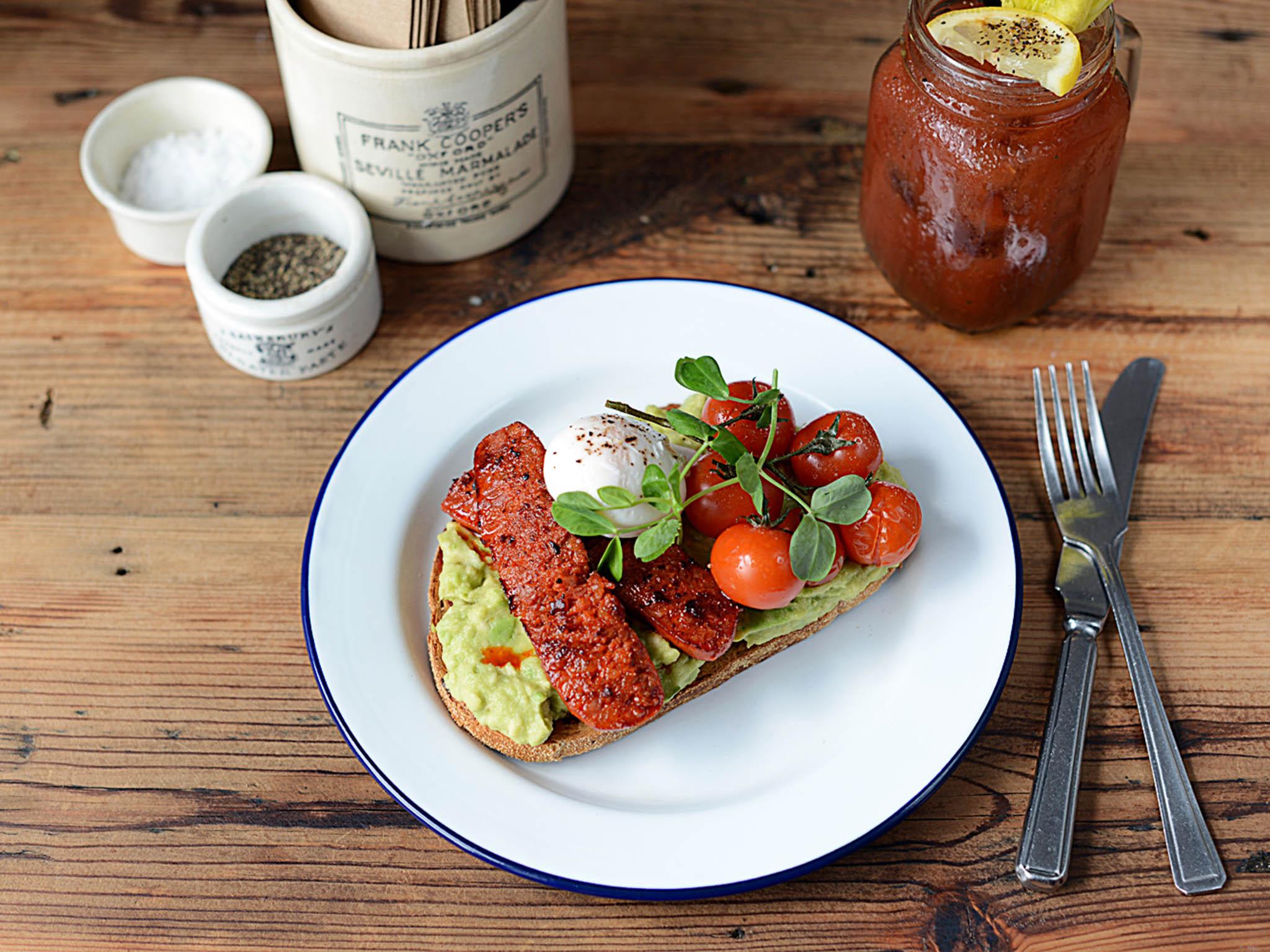 Smashed avocado on toast is another Ben's staple, £9.75