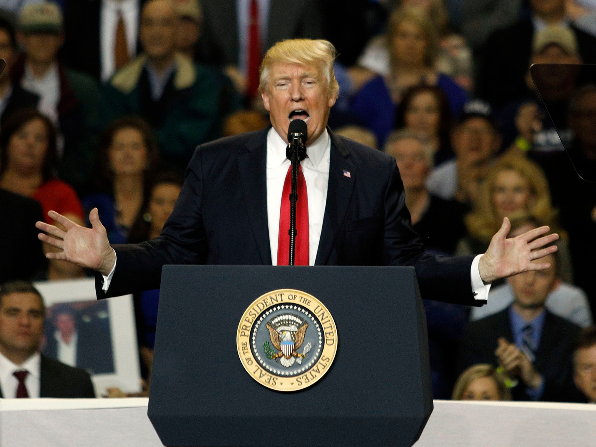 Mr Trump has been accused of inciting violence against protesters, saying 'I'd like to punch him in the face' in 2016