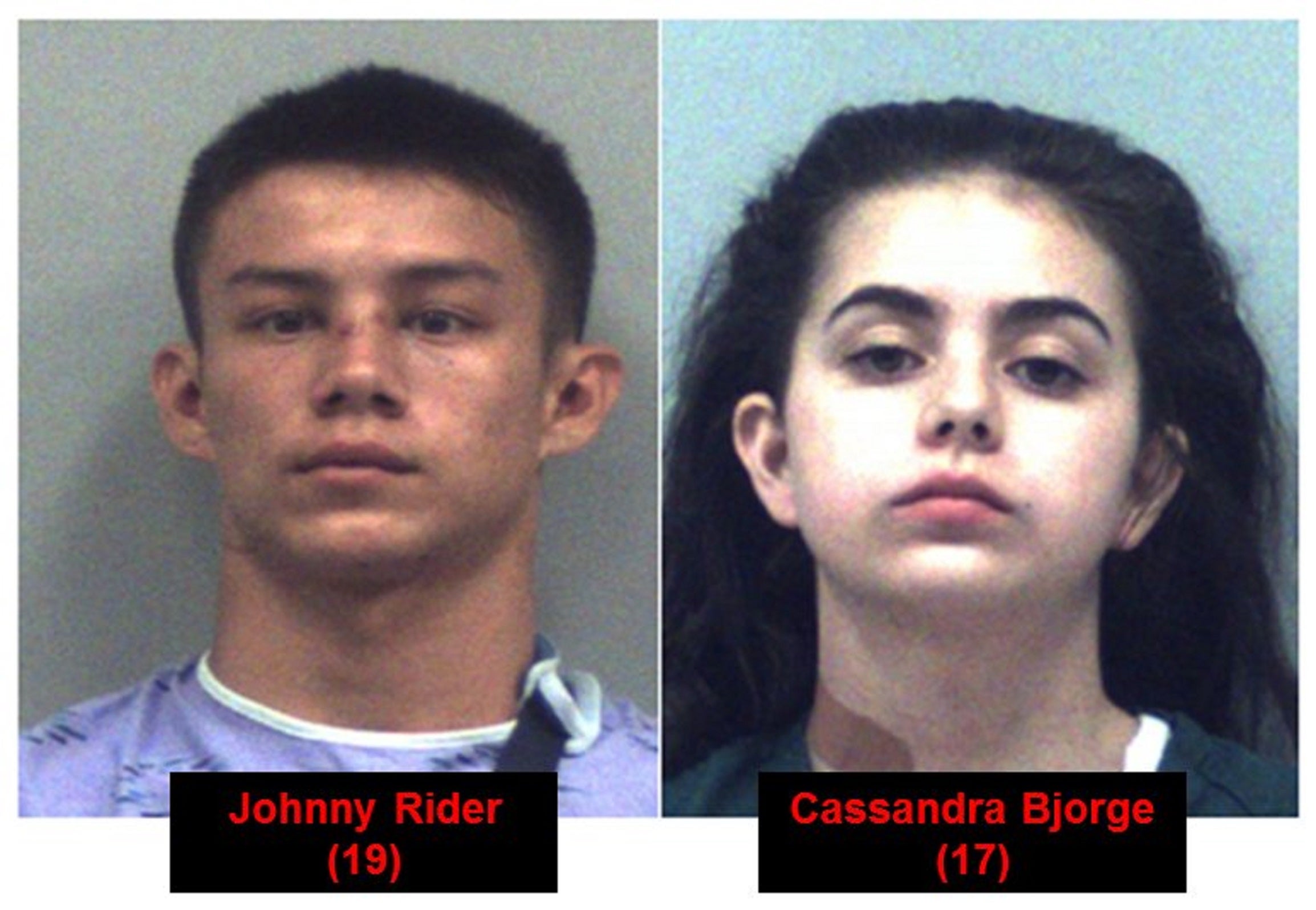 Johnny Rider and Cassandra Bjorge are charged with murder and aggravated assault for the death of 63-year-old Wendy and Randall Bjorge