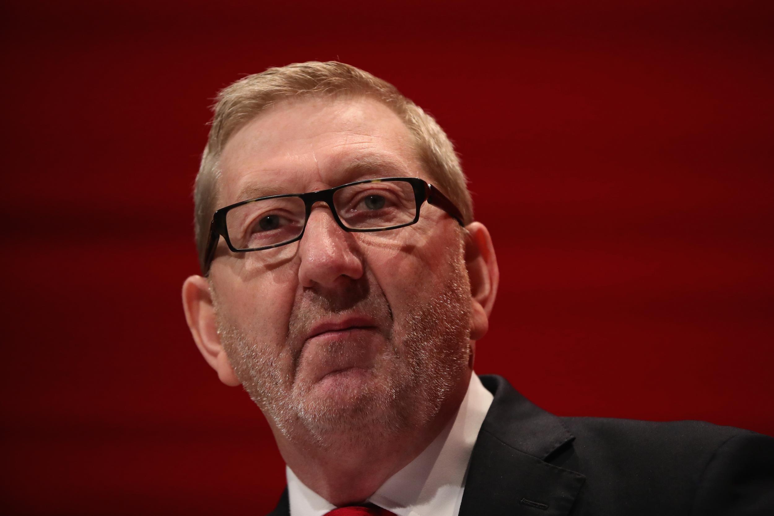 Len McCluskey addresses delegates at the 2016 Labour party conference in Liverpool