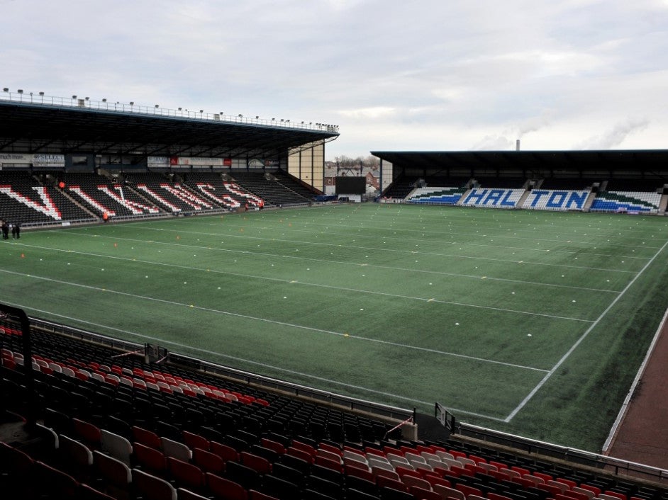 A general view of Widnes Vikings' Select Security Stadium